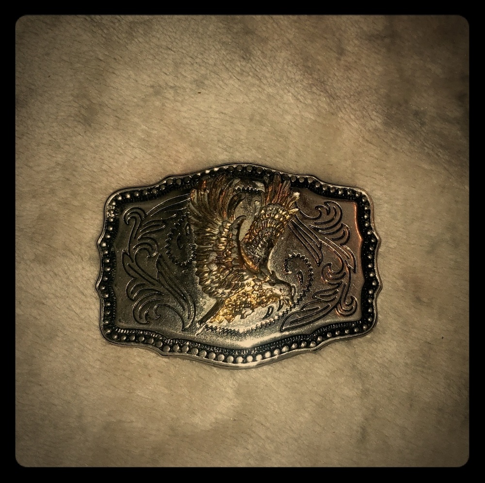 Distressed Flying Eagle Belt Buckle